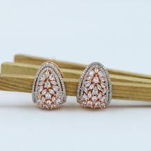 Rose Gold Zircon/AD Earring 14123-1214