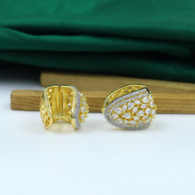 Gold Zircon/AD Earring 14124-1215