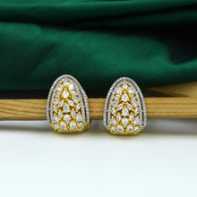 Gold Zircon/AD Earring 14124-1215