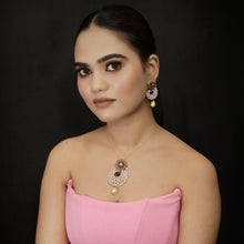Meenakari Zircon/AD Pendant Set 1958-19 - Dazzles Jewellery