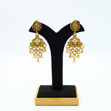 Traditional Antique Gold Finish Necklace Set 12946-9587