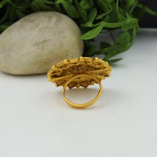 Antique Gold Finish Adjustable Ring 4544-1