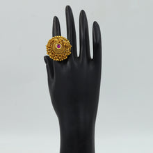 Ruby Adjustable Cocktail Ring inGold Finish 3226-7291