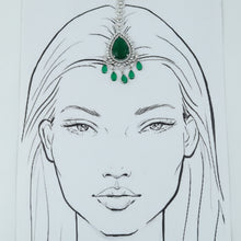 Manish Malhotra Inspired Zircon/AD Maang Tikka 15877-28