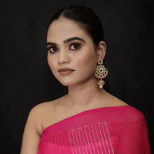 Kundan Ruby Black Earring 2943-7008 - Dazzles Jewellery