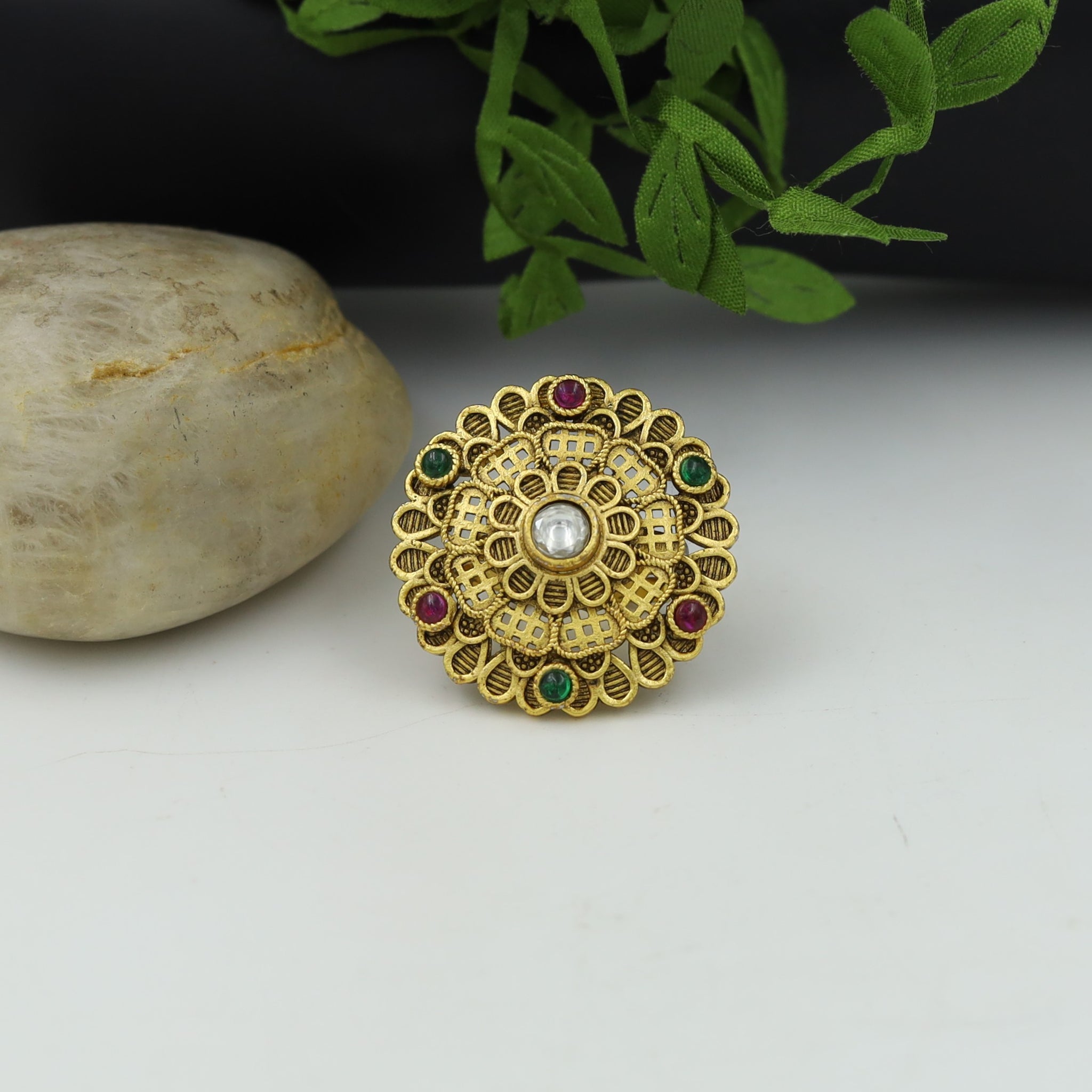Ruby Green Ring 17051-4199