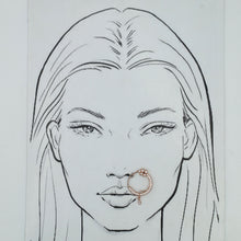 Silver Plated Zircon/AD Nose Ring 17102-4250