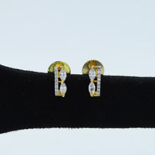 Gold Zircon/AD Earring 11600-7713