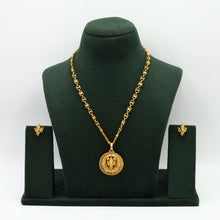 Antique Gold Plated Light Temple Pendant Set 10064-28