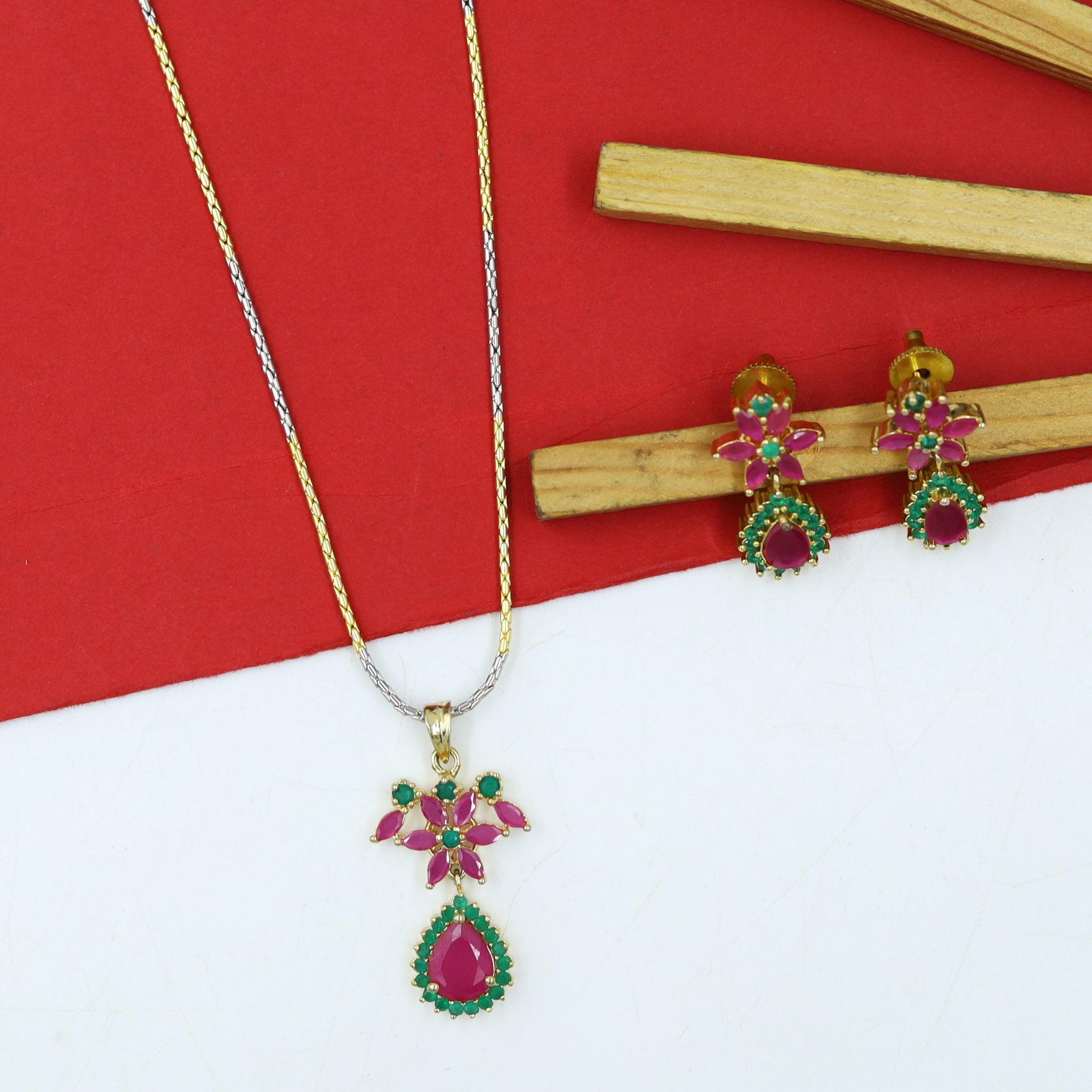 Jadau Pendant Set 1364-69