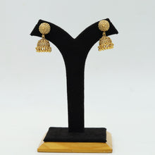 Antique Gold Double Line Beads Mala Necklace Set 15633-28