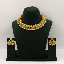 Ruby Temple Necklace Set 12126-8402