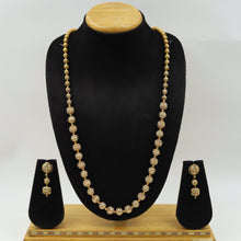 Antique Gold Beads Mala Necklace Set 15639-28