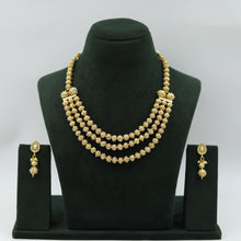 Gold Beads Mala Necklace Set 13359-21