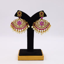 Ruby Gold Look Earring