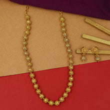 Gold Pearl Necklace Set 3875-36143