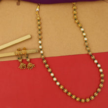 Gold Plated Beads Mala Set 16338-21