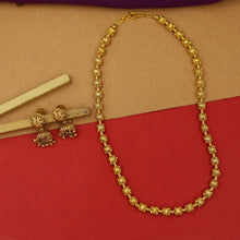 Gold Pearl Necklace Set 3867-36135