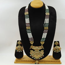 Ruby Green Jadau Necklace Set 19209-6391