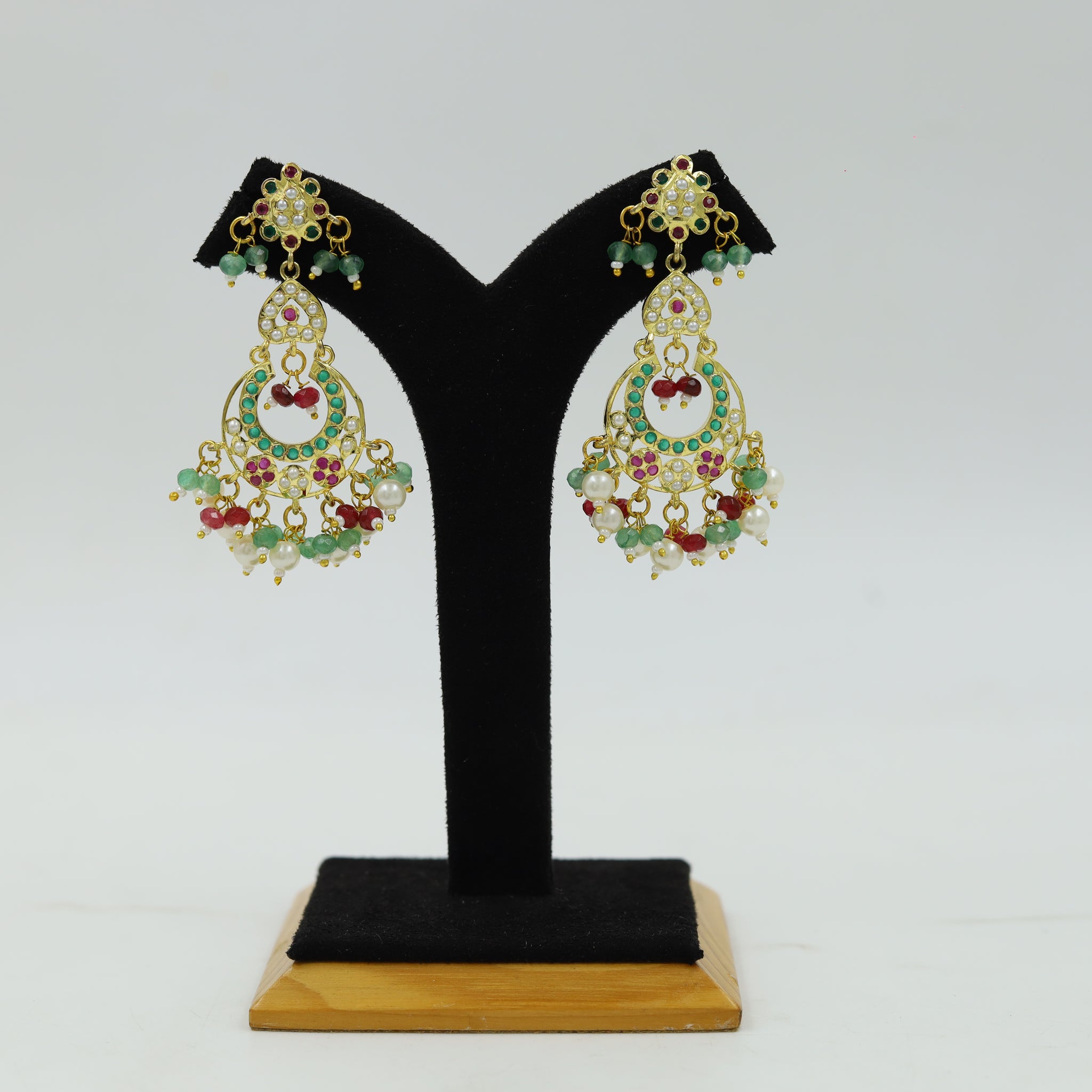 Long Neck Jadau Necklace Set 15980-65