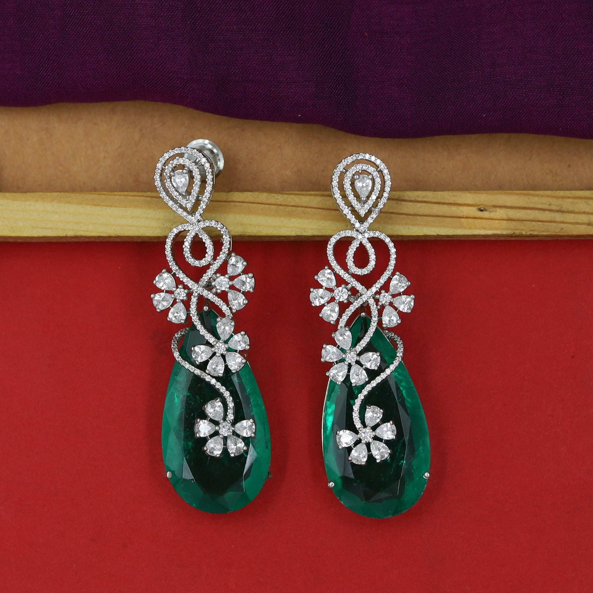 Danglers Zircon/AD Earring 15379-69