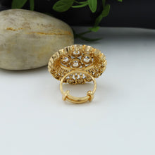Designer Kundan Adjustable Cocktail Ring 16204-3351