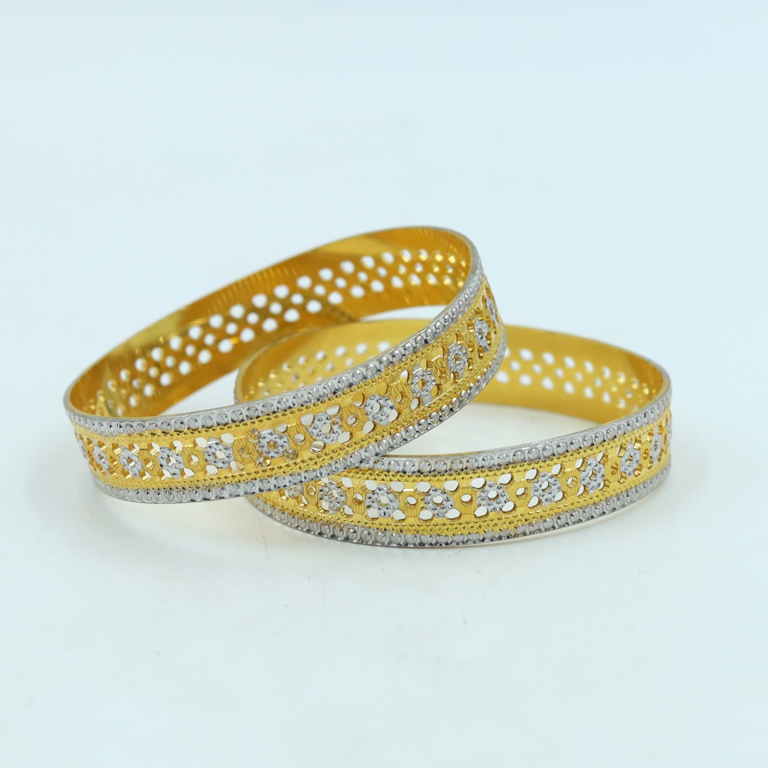 Buy Gold Plated Gold Rhodium Kada 5787-9852 Online 6844474163253
