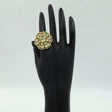 Kundan Cocktail Adjustable  Gold Ring 1412-5477