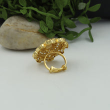 Designer Pink Color Kundan Cocktail Ring 15546-2693