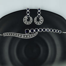 Choker Zircon/AD Necklace Set 10559-28