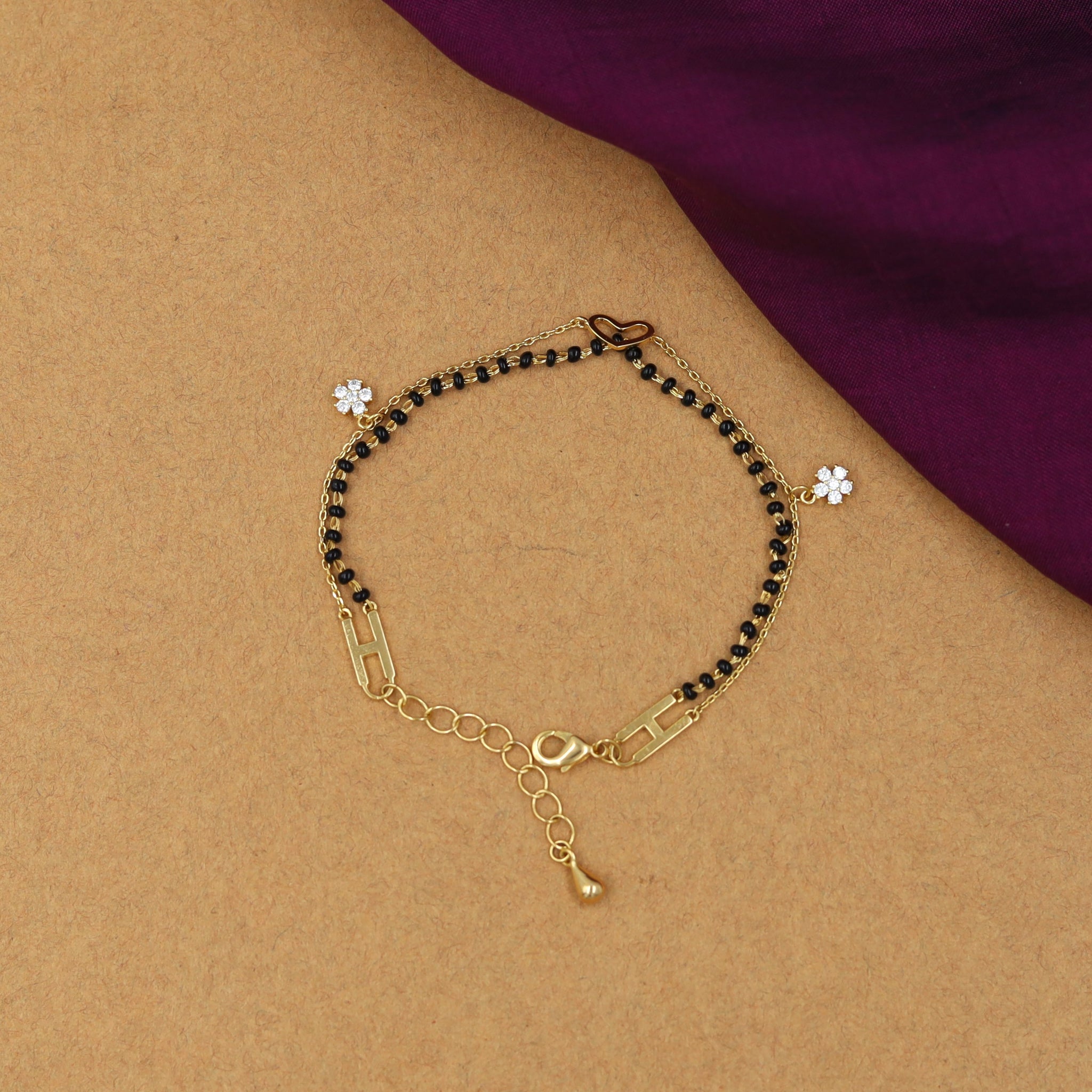 Zircon/AD Mangalsutra Bracelet 12713-05