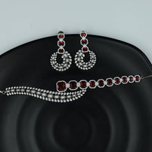 Choker Zircon/AD Necklace Set 10559-28