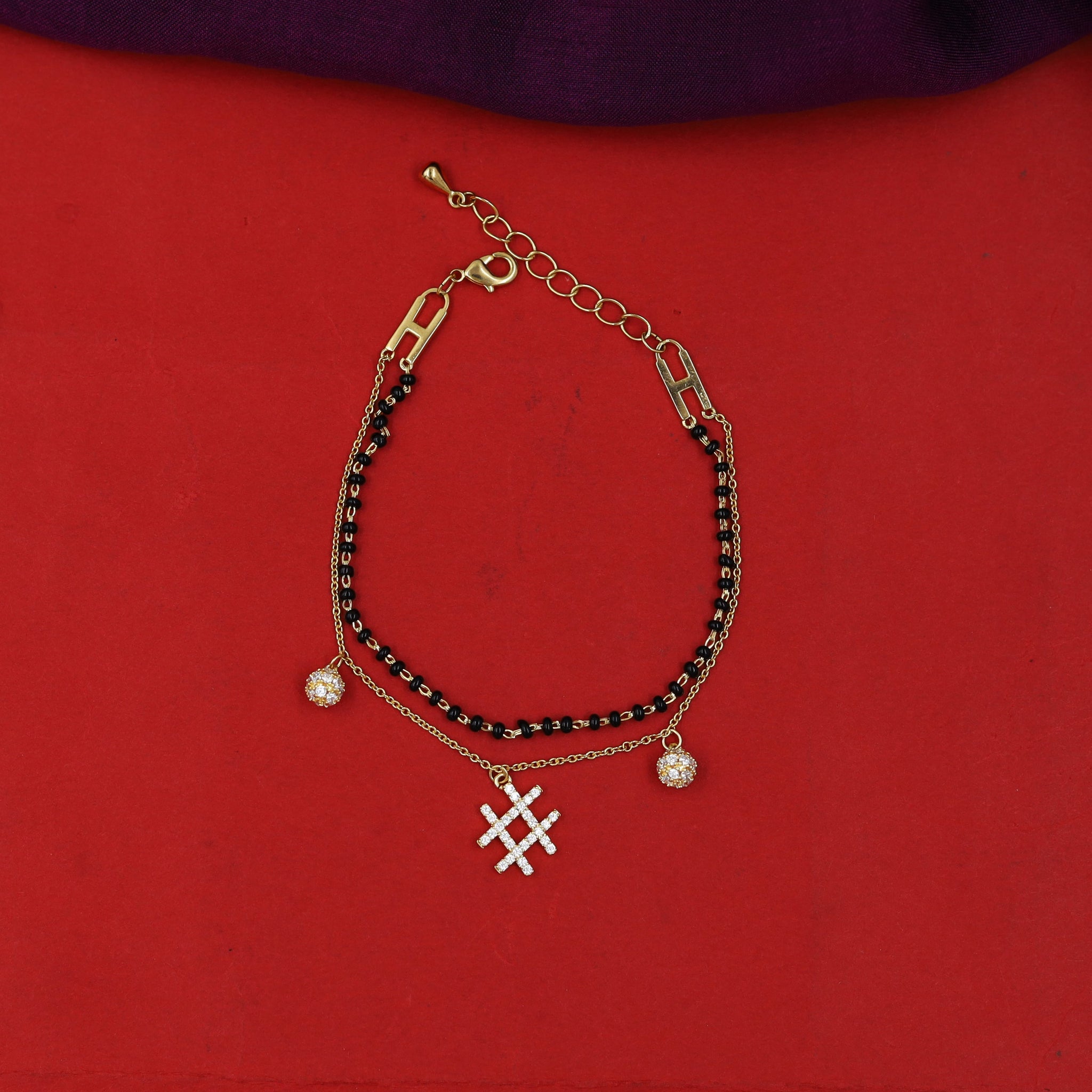 Zircon/AD Mangalsutra Bracelet 12723-05