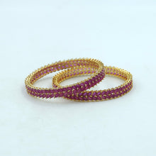Zircon/AD Gold Plated Bangles/Kada 11127-7076