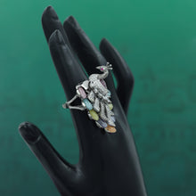 Stylish Peacock Cocktail Zircon/AD Ring 6745-69