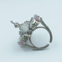 Stylish Peacock Cocktail Zircon/AD Ring 6745-69