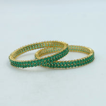 Zircon/AD Gold Plated Bangles/Kada 11127-7076
