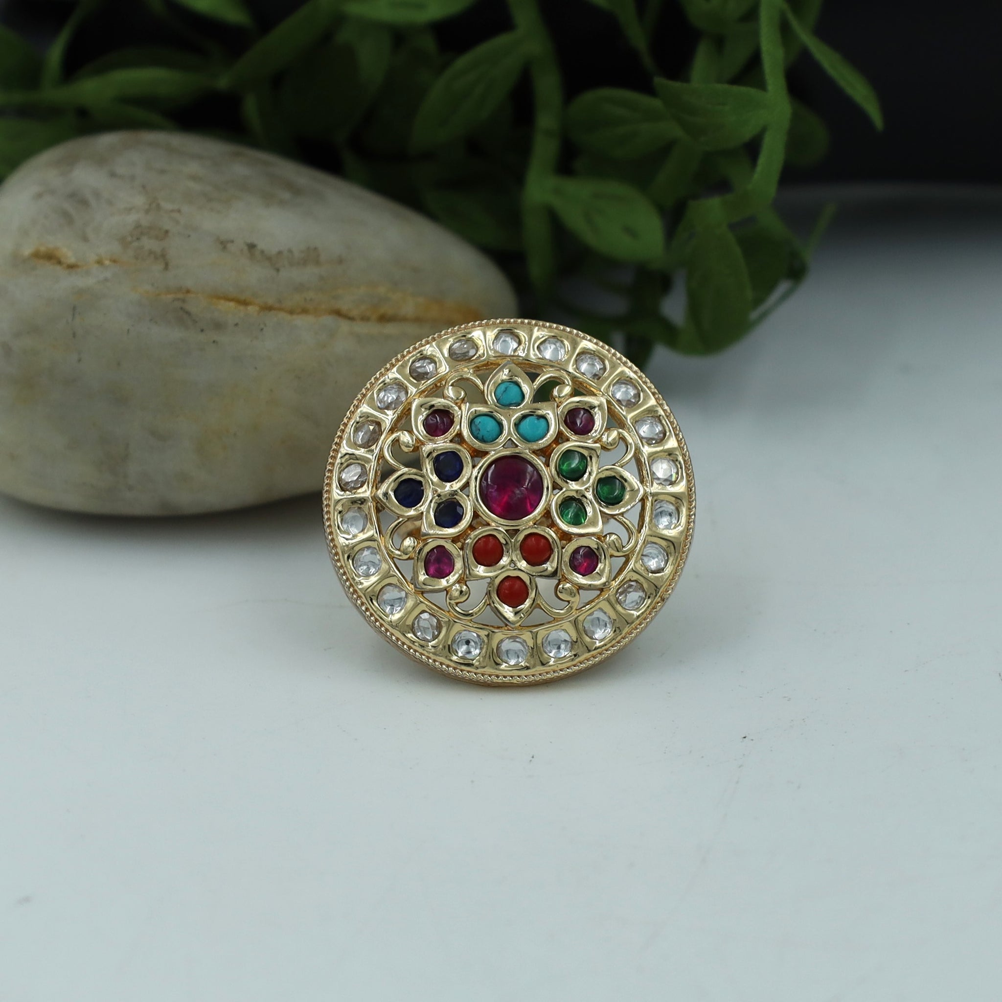 Kundan Ring 12260-28