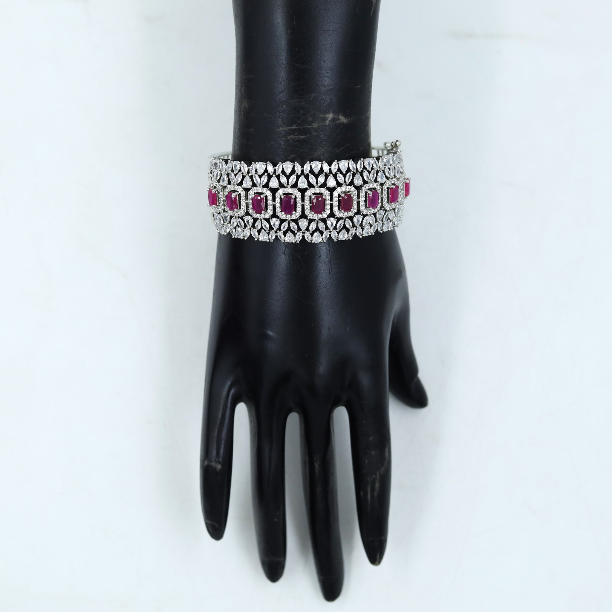 Zircon/AD Ruby Bracelet 9020-3242