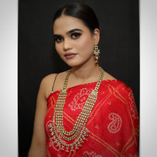 Bridal Ruby Polki Long Necklace Set 20136-7320 - Dazzles Jewellery