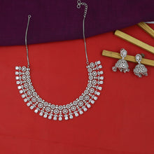 Round Neck Zircon/AD Necklace Set 1178-69