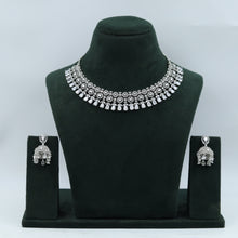 Round Neck Zircon/AD Necklace Set 1178-69