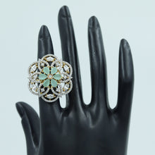 Zircon/AD Mint Green Ring 10923-6736