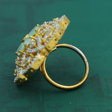 Zircon/AD Mint Green Ring 10923-6736