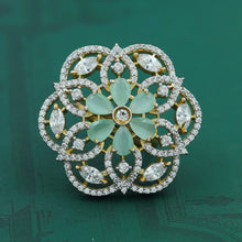 Zircon/AD Mint Green Ring 10923-6736