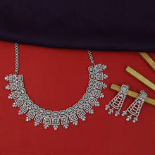 Mint Green Zircon/AD Necklace Set 12287-8687