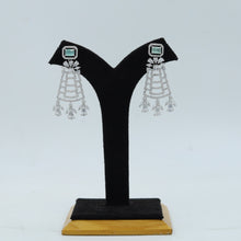 Mint Green Zircon/AD Necklace Set 12287-8687