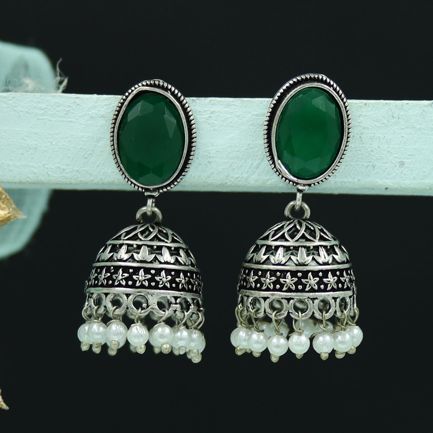 Jhumki Oxidized Earring 11292-28