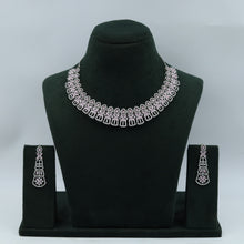 Pink Zircon/AD Necklace Set 5611-100