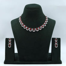 Ruby Zircon/AD Necklace Set 18457-5639